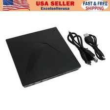 Ultra-Thin Dvd Rw Cd External Optical Drive Portable Type-C Usb Laptop Pc Blk US picture