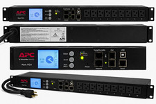 APC Rack PDU 10-Outlet Networked LCD 1U NEMA 5-15P 120V 15A Black picture