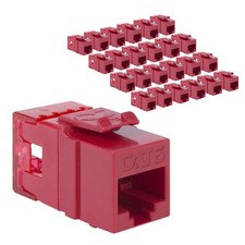 CAT6 Keystone Jack with Slim Profile 180 Degree Punch Down RJ45 UL Listed PoE picture