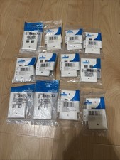 Lot of 12 NEW 41080-1WP Leviton 2-Port Wallplates White Fast  picture