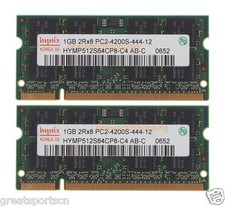 2GB 2X 1GB 1G DDR2 533Mhz PC2-4200S 2RX8 200Pin SODIMM Laptop RAM Memory CL4 picture