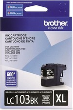 Brother LC103BK High-Yield Black Ink Cartridge, Up to 600 Pages picture