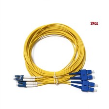 [2pcs] 1M/2M/3M/5M/10M LC UPC-SC UPC Duplex OS2 SM LSZH 2.0mm FTTH  picture