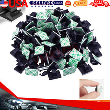 100Pcs Cable Clips Self-Adhesive Cord Management Wire Tie Holder Organizer Clamp picture