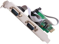 SYBA SI-PEX15037 2 Serial DB9 RS-232 Ports PCI-e x1 Card with Low Profile picture