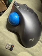 Logitech M570 Ergonomic Wireless Trackball Mouse & Dongle Receiver -  picture