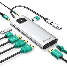 Gigimundo Lk10 10 In 1 Laptop Docking Station Dual Monitor Usb C Hub Dual picture