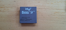 Intel A80486SX-25 SX514 LOWPOWER old date very rare vintage CPU GOLD picture
