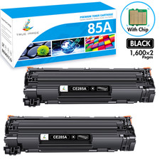 2PK CE285A 85A Black Toner Cartridge for HP LaserJet P1102 P1102W P1109 M1217nfw picture