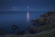Landscape sea scotland horizon coast sky Custom Gaming Mat Desk picture