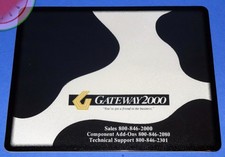 Retro GATEWAY 2000 Computer PC MOUSE PAD Mat NICE Replacement Cow Print Mousepad picture