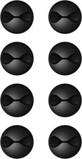 Clips Adhesivos Cables 8 Pack Organizador Escritorio Negro Para Cables y Cords picture