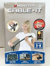 NEW Monster Cable 129703-00 8-Ft Cable-it CIT MBK-8 Black Cable Management Kit picture