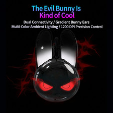 Evil Rabbit Wireless Bluetooth Dual Mode Luminous Mouse RGB Rechargeable picture