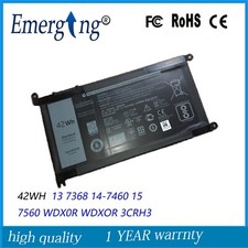 11.4V 42WH Original WDX0R Battery for Dell WDXOR 5368 5567 7560 5767 7472 7460 7 picture