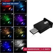 USB Type C LED Ambient Light, 8 Colors RGB Dynamic Atmosphere Lamp Car Interior picture