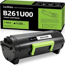 B261U00 B260UA0 Black Toner 15K Pages for Lexmark B2650 B2650dn B2650dw MB2650 picture