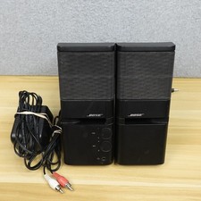 Bose Media Mate Computer Speakers Black Pair w/ AC Power Cord and Audio Cable picture