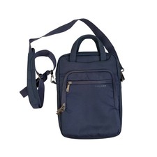Tucano Work Out Vertical Slim Messenger Bag Navy Blue Nylon Tablet Laptop Case picture