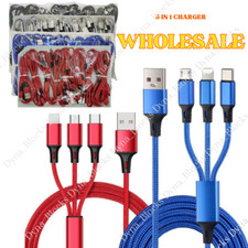3 in 1 Fast USB Charging Cable Universal Multi Function Phone Charger Cord Lot picture