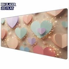 1pc BHJLAXR XXL Kawaii Pastel Heart & Stars Mouse Pad Desk Mat with Non-Slip R picture