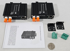 PoE+ EoC Converter, Ethernet Over Coax DIN Rail 10/100Mbps to 300m 2 BNC Ports picture
