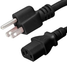 20 PACK LOT 15ft 5-15P - C13 Black Power Cord 18AWG 10A/1250W 125V 3-Prong 4.6M picture