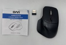 onn 6-Button Wireless Mouse Ergonomic 2.4GHz Black picture
