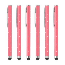 6 Pcs Bling Crystal Stylus Pens for Touch Screens, Pink picture