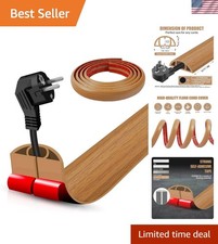Floor Cord Cover Self Adhesive Cord Hider,10FT Cable Management, Extension St... picture