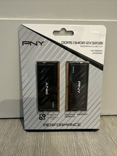PNY 64GB (2x32GB) DDR5-5600 CL46 SODIMM Laptop RAM MN64GK2D55600-TB NEW picture