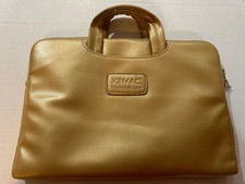 Kinmac Gold Laptop Carrying Case Soft Quilted Fur Lined Bag w/ Top Handles 14x10 picture