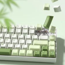 Matcha Green Jelly PBT Keycaps 127 Keys Cherry Profile Translucent Jade MX picture