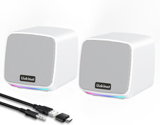 USB Powered Computer Speakers 2.0 Stereo 3W x 2 3.5mm AUX Volume Control picture