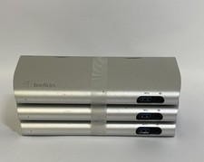 Lot of 3 Belkin Thunderbolt 3 USB 3.0 USB-C Express Dock Station HD F4U095 picture