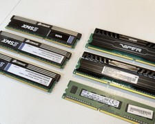 Lot of 6: 24GB Total RAM (2) Patriot Viper, (3) Triple Chanel Corsair & Samsung picture