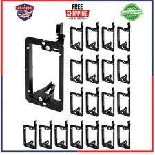 20 Pack Low Voltage Mounting Bracket 1 Gang Drywall Wall Plate for Cable Wiring picture