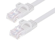 Monoprice Cat6 Ethernet Patch Cable - 25 Feet - White | Snagless RJ45, Flat, 550 picture