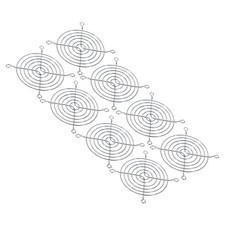 92mm Fan Finger Grill, 8 Pack Metal Grill Protector Guard, Silver picture