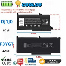 DJ1J0/F3YGT Battery for Dell Latitude  7280 7290 7380 7390 7480 7490 /Charger picture
