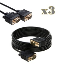 3-Pack - 25ft SVGA/VGA Male/Male Cable - PC Monitor Projector CCTV Display Cord picture