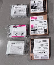 Lot of Defective Genuine Epson T8507 Light Black T8509 T8503 Magenta Inks picture