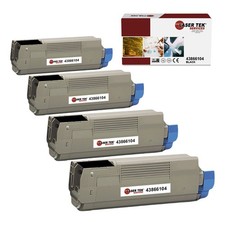 4Pk LTS 43866104 Black Compatible for Okidata C710dn C710dtn Toner Cartridge picture