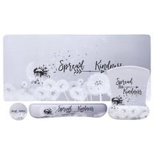 Megrez 4-In-1 Ergonomic Memory Foam Wrist Rest Set Desk Pad Mouse Pad Wrist picture