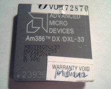 Rare CPU computer chip - Am386 DX/DXL-33 A80386DXL-33 A80386DX-33 237HY15 AMD picture