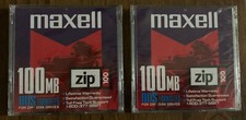 2 Maxell Zip 100MB Disks IBM Formatted 580005  Disc Drive PC Sealed Brand New picture