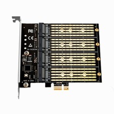 PCIE to M.2 Mining Expansion Card PCI Express X1 to 4 Ports M.2 Sata SSD Adapter picture