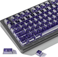 Purple Clear Keyboard Keycaps,Transparent Keycaps 60 75 100 picture
