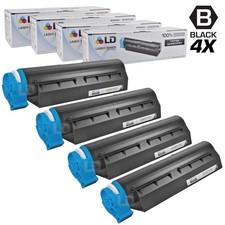 LD 44574701 Black Toner Cartridge Set of 4 for Okidata MB461 MB471 B411dn B431dn picture