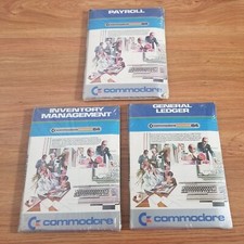 3 Vtg 1983 Commodore 64 Payroll Inventory Management General Ledger Software New picture
